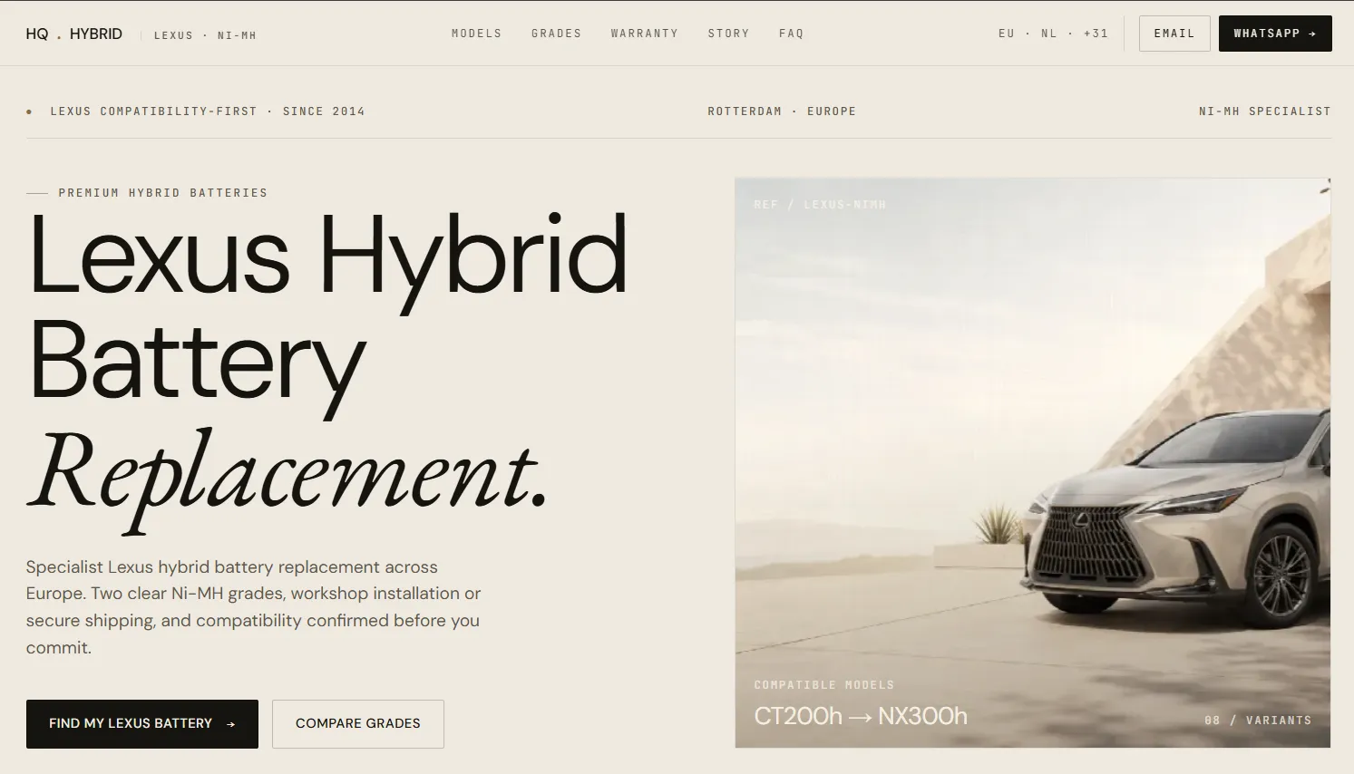 HQHybrid Lexus battery specialist website