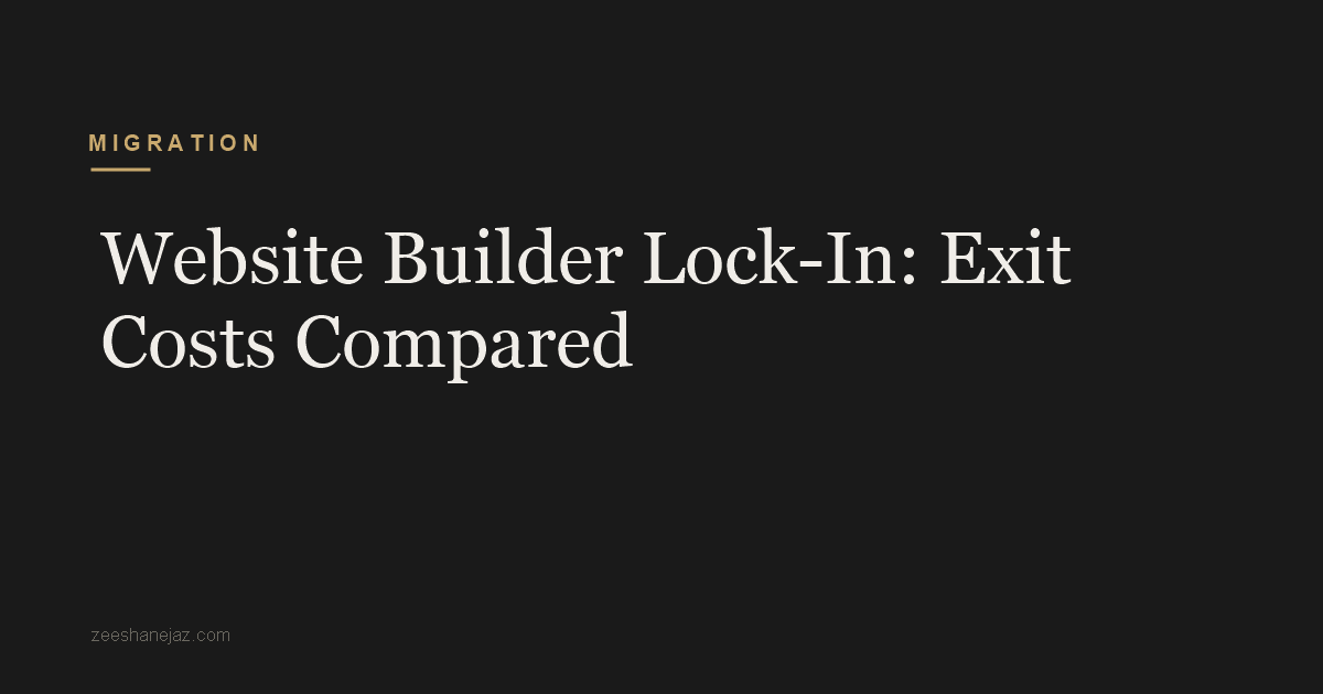 Website Builder Lock-In: Exit Costs Compared